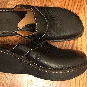 NWOT Born heeled clogs, black, 7